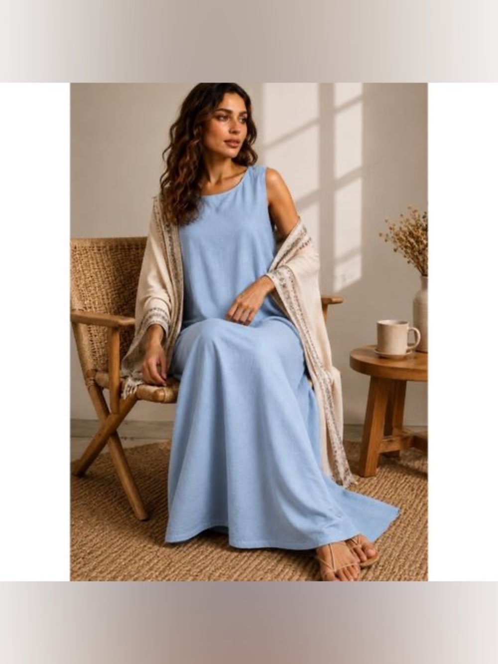 La‎ Belle Blue Maxi Dress Small Sleeveless Slip Dress Formal Y2K Wedding Guest
